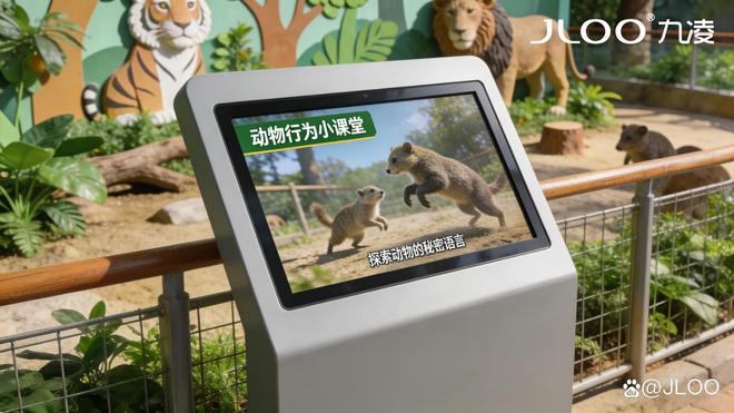 九凌JLOO 324355寸户外广告机：动物园展区科普教育数字标牌屏(图3)
