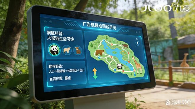 九凌JLOO 324355寸户外广告机：动物园展区科普教育数字标牌屏(图5)